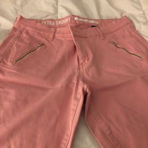 DKNY skinny light pink jeans